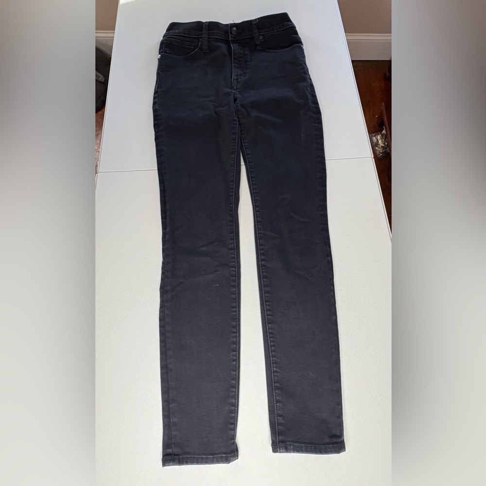 Madewell Womens Black 10" High-Rise Pockets Denim Skinny Leg Jeans Size 28